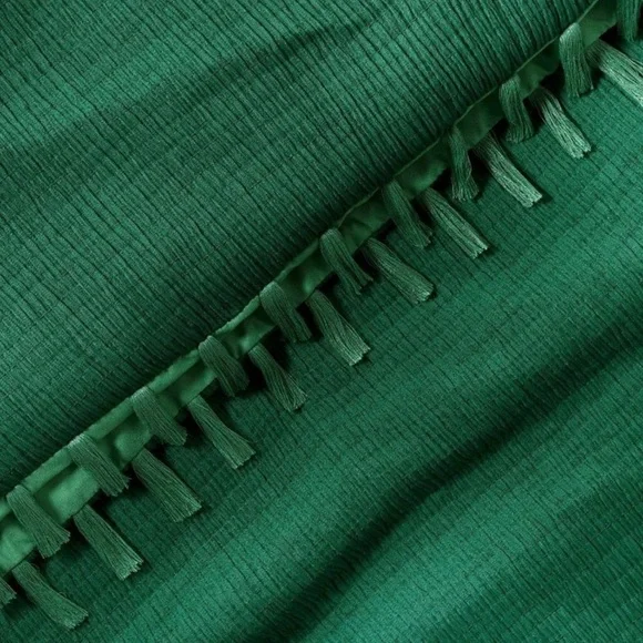 FULL Opalhouse Jungalow Comforter Set Fringe Lightweigh Teal/Aqua - Picture 2 of 4